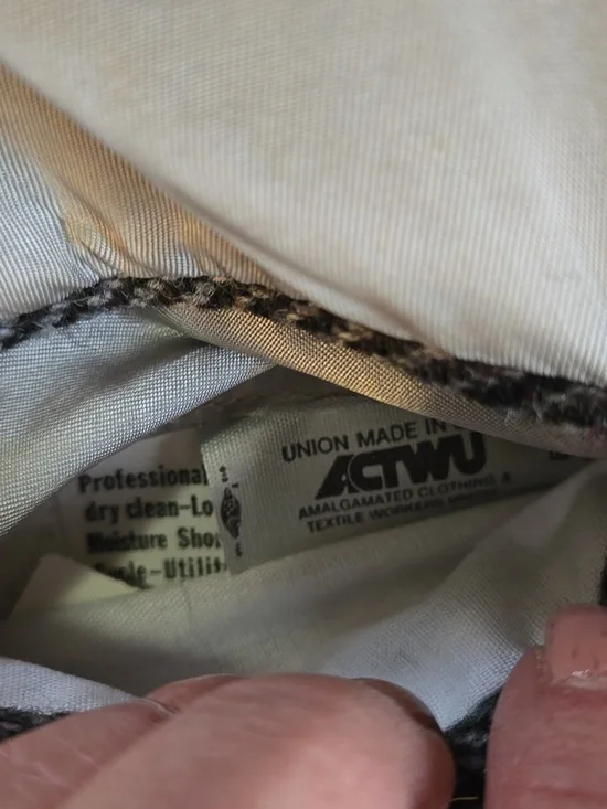 Vintage Union Made Lands End Herringbone Women’s Blazer Jacket Size 12 - Picture 11 of 13